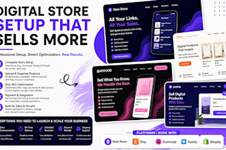 setup stan store, etsy shop and digital products for sales