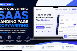 craft high converting saas landing page copywriting