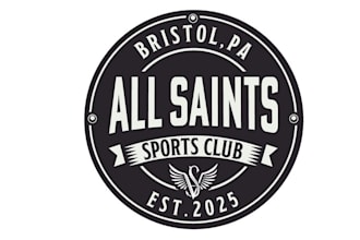 design all saints sports team club logo with quick delivery,