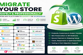 migrate your neto cubecart shift4shop ecwid to shopify or wordpress
