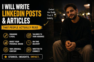 write engaging linkedin posts and articles