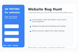 test your website and find bugs