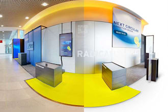 360 panorama retouching, cleanup, color correction, tripod removal, sky replace