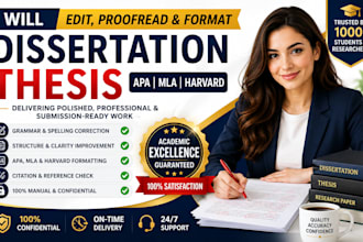 edit proofread and format dissertation thesis apa mla harvard