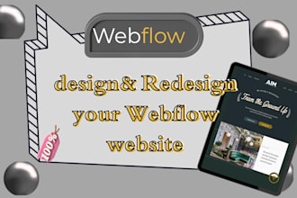 redesign and develop webflow website, webflow website, web flow