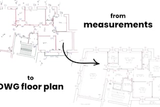 redraw your floor plans in autocad dwg
