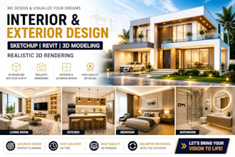 create stunning 3d interior design and photorealistic home rendering