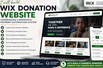 build wix donation website fundraising website payment system integration