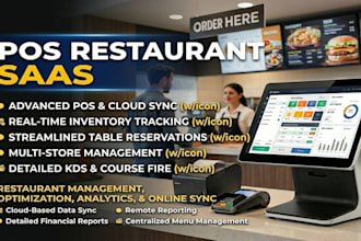 develop restaurant pos with saas crm kds