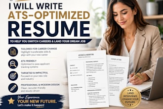 write ats optimized resume CV cover letter and linkedin profile