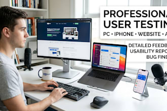 test your website, app or software on PC or iphone