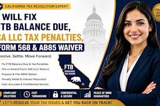 fix ftb balance due, ca llc tax penalties, form 568 and ab85 waiver