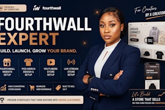 fourthwall website pod merch store design setup live stream creator store pod