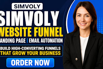 simvoly website funnel builder simvoly landing page email automation marketing