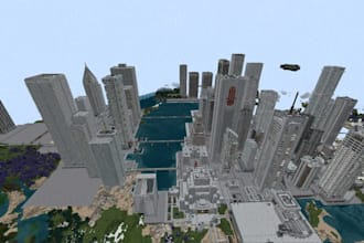 create custom minecraft city map spawn build survival adventures as your builder
