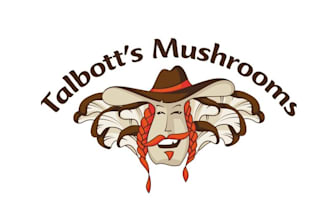 design classic gourmet mushroom business logo