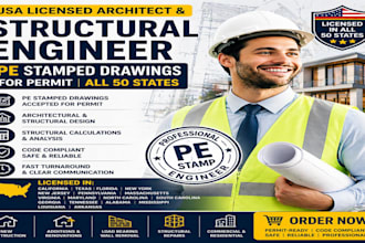 structural  drawing and pe stamp permit in new york