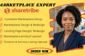 setup sharetribe marketplace mvp with landing page and payment integration