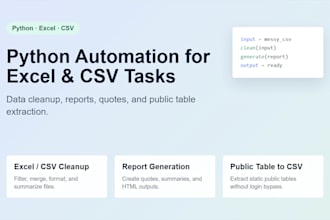automate excel CSV cleanup with python