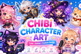 draw cute chibi character illustrations