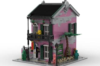 do 3d lego design,3d lego moc model,lego house,technic car partlist with manual