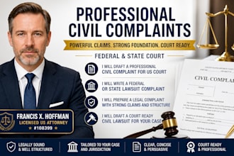 write a powerful federal or state court lawsuit complaint