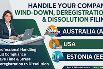 handle your company winddown, deregistration, and dissolution filing au, estonia
