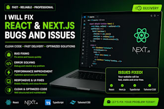 fix react or nextjs bugs, errors, and frontend issues