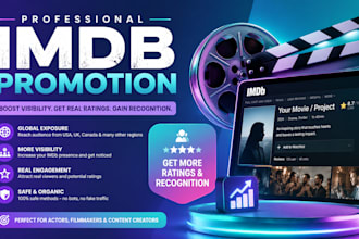 promote your imdb page, imdb movie, and imdb profile to increase visibility