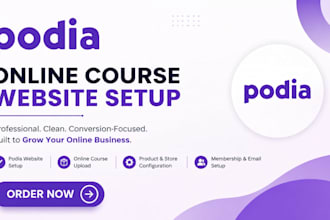 setup your podia online course website