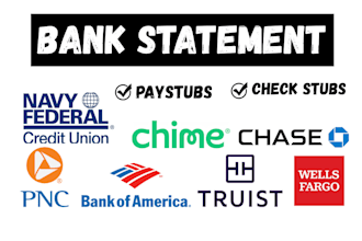 do bank statement reconciliation, check stubs and pay stubs