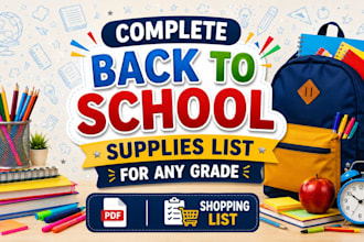 create a complete back to school supplies list
