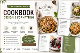 cookbook writer recipes cookbook amazon KDP layout design recipe book formatting