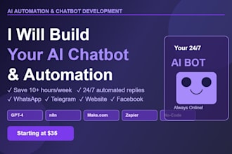 build an ai chatbot or automation workflow for your business
