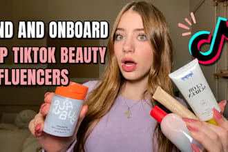 find and onboard top tiktok beauty influencers for your brand product campaign