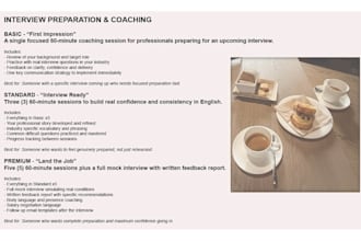 coach you to ace your interviews in english