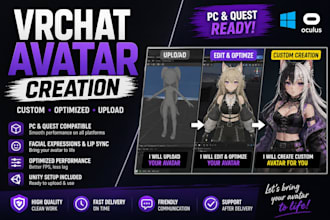model custom vrchat avatar, vrc character, vtuber, vroid and 3d avatar model