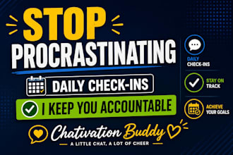 check in on you daily to stop procrastination and keep you accountable