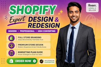 design a  shopify website, shopify store, and provide shopify SEO for ecommerce