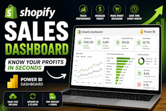 create a power bi sales dashboard for your shopify store