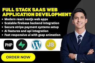 develop full stack react nextjs saas firebase ai stripe api oauth app