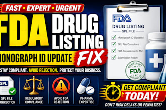 do fast expert fda drug listing update monograph id spl compliance guaranteed