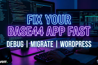 base44 expert base44 bug fixing migration base44 to wordpress bass44 webapp