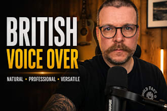 record natural, british male voice over