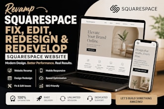 revamp squarespace, fix, edit, redesign and redevelop squarespace website