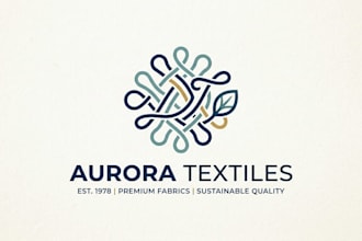 design a modern and professional textile company logo
