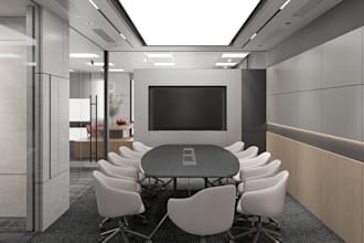 create photorealistic office 3d rendering