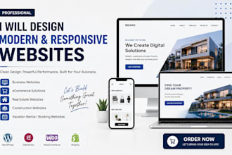 construction firm website, mortgage broker, real estate broker, vacation rental