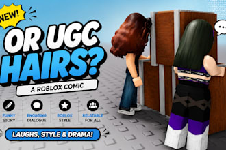 create custom roblox ugc accessorie, roblox wearables, ugc hair, hair accessorie