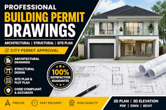 create architectural and structural drawings for building permit approval